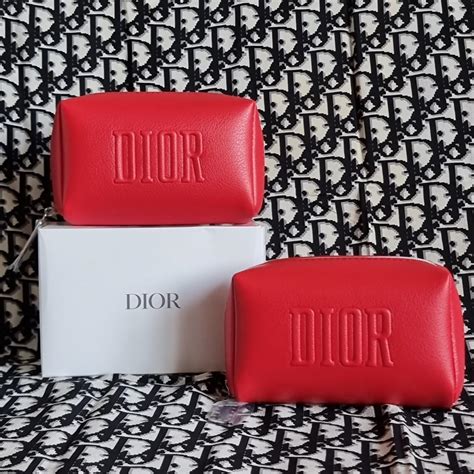 dior rood make up tasje|Dior rode pouch Make.